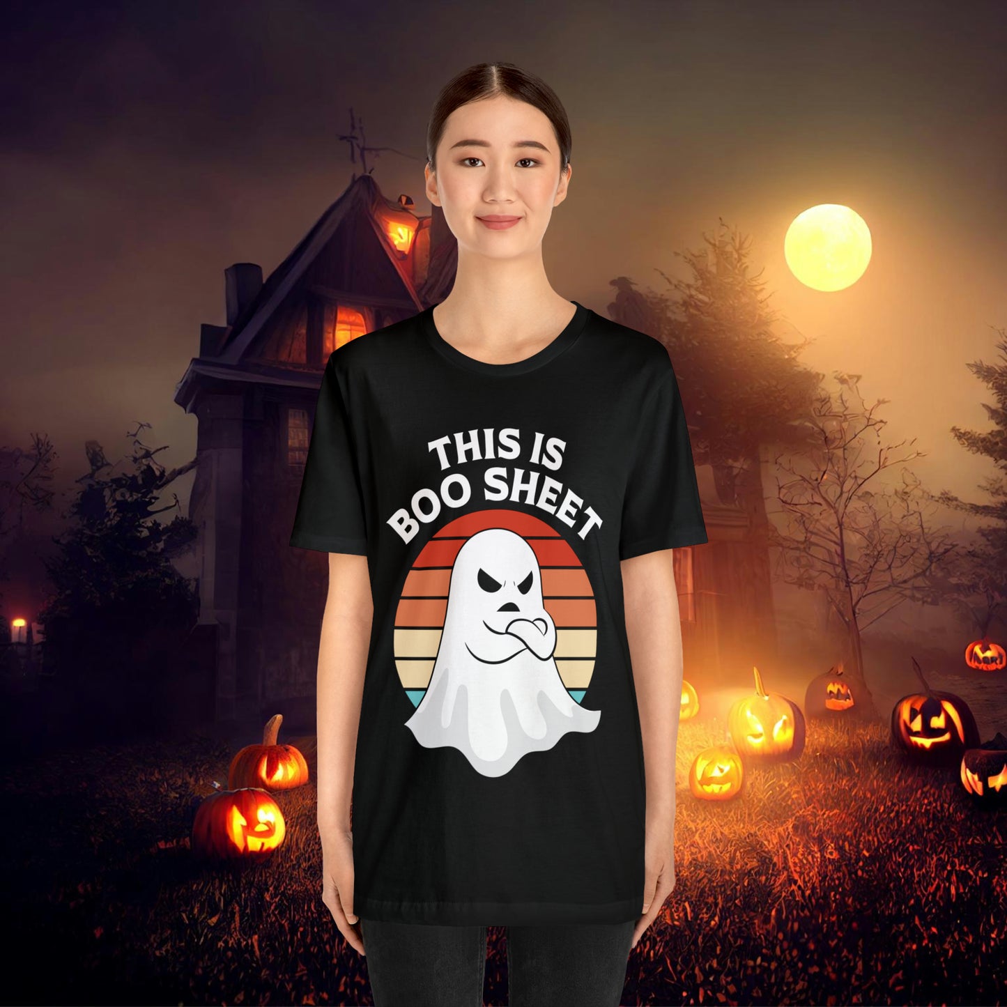 This is Boo Sheet Halloween Unisex Jersey Short Sleeve Tee Gifts for Her Gifts for Him