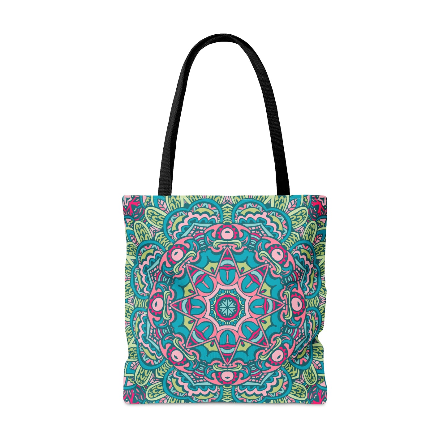 Green and Blue Boho Vibes Tote Bag - AOP Design for Stylish Carrying