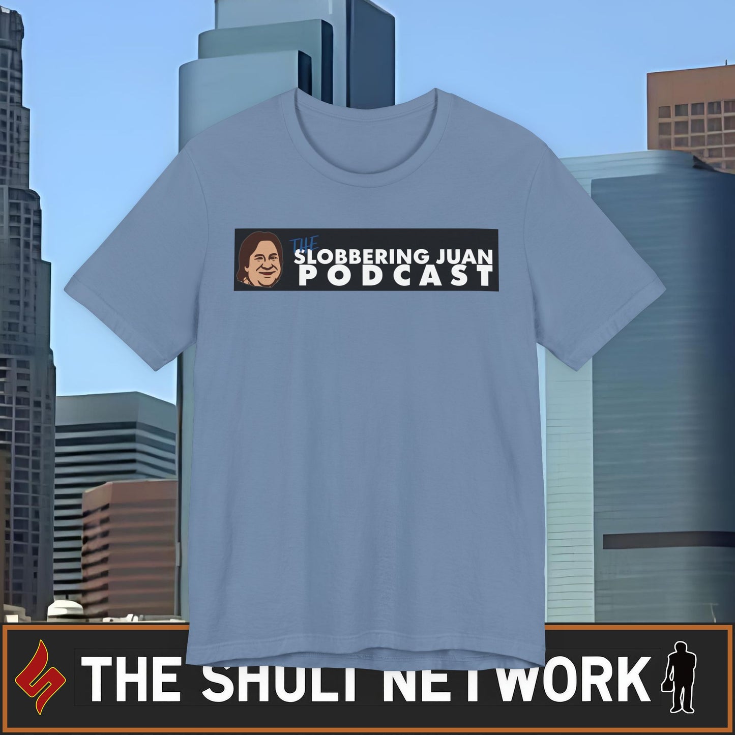 Slobbering Juan Podcast T-Shirt — Retro Logo Tee for Fans
