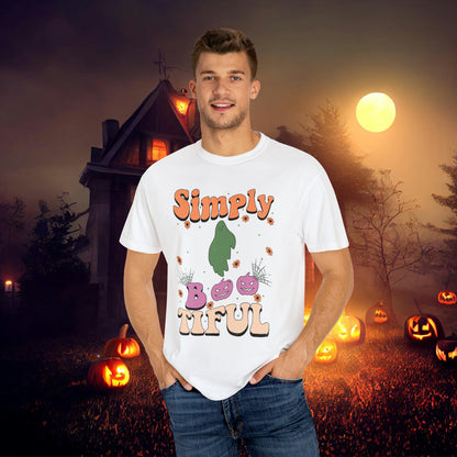 Simply Bootiful Retro Groovy Halloween Unisex Garment-Dyed T-shirt Gifts for Her Gifts for him