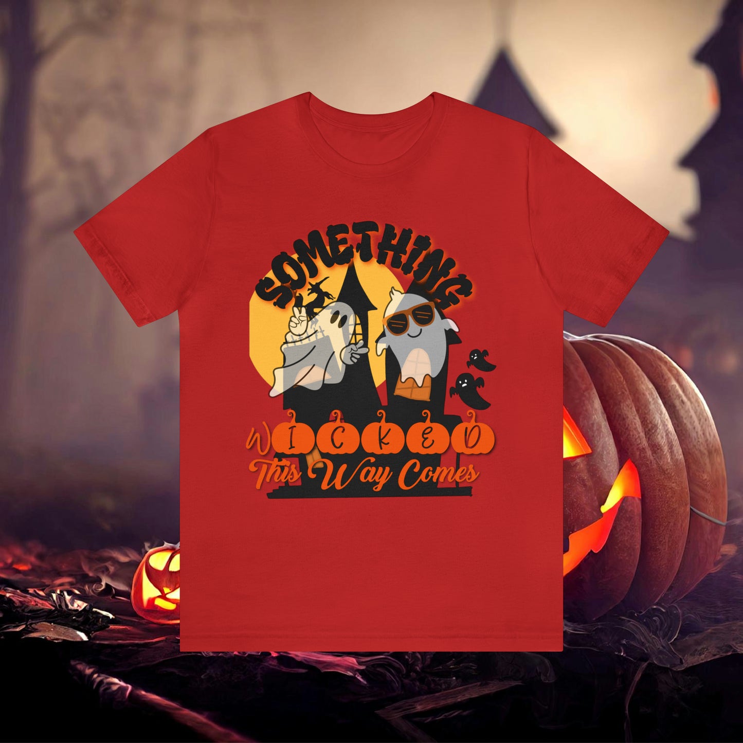 Something Wicked this Way Comes Halloween Unisex Jersey Short Sleeve Tee Gifts for Her Gifts for Him