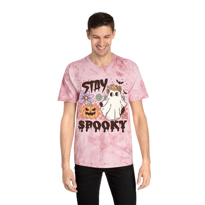 Stay Spooky Retro Groovy Halloween Unisex Color Blast T-Shirt Gifts for Him Gifts for Her