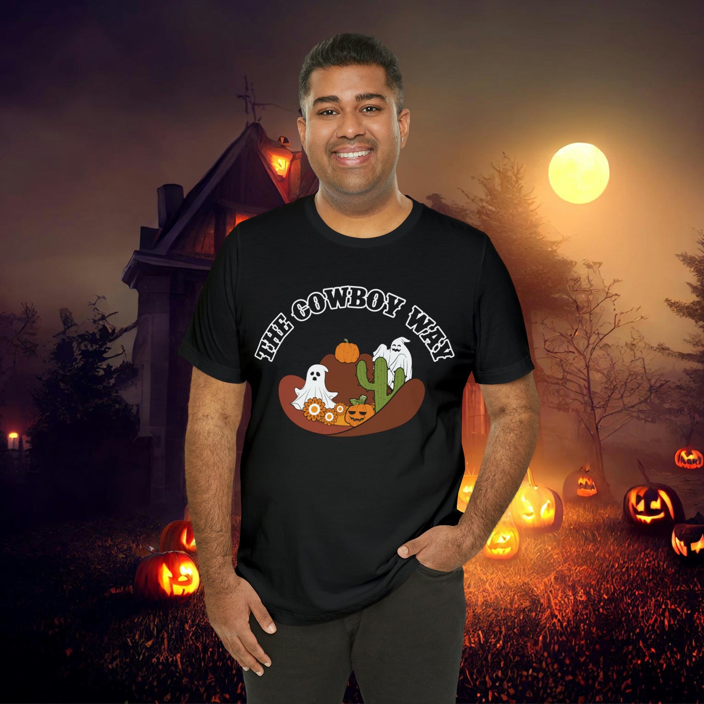 The Cowboy Way Retro Halloween Unisex Jersey Short Sleeve Tee