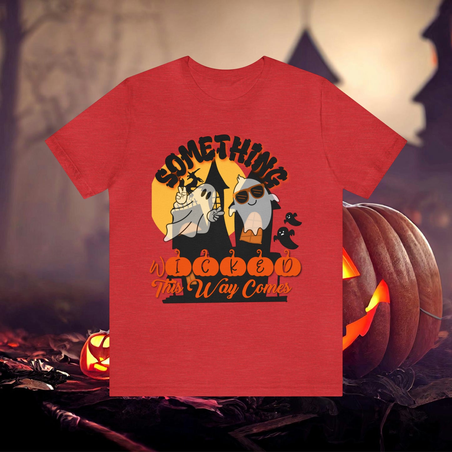 Something Wicked this Way Comes Halloween Unisex Jersey Short Sleeve Tee Gifts for Her Gifts for Him