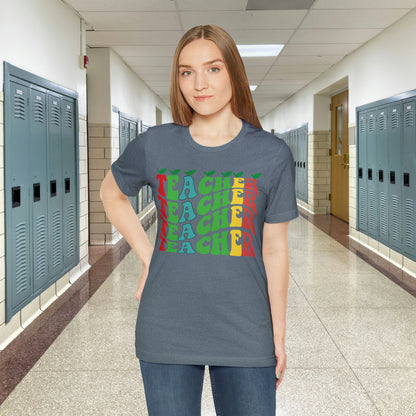 Colorful Teacher Unisex Jersey Short Sleeve Tee