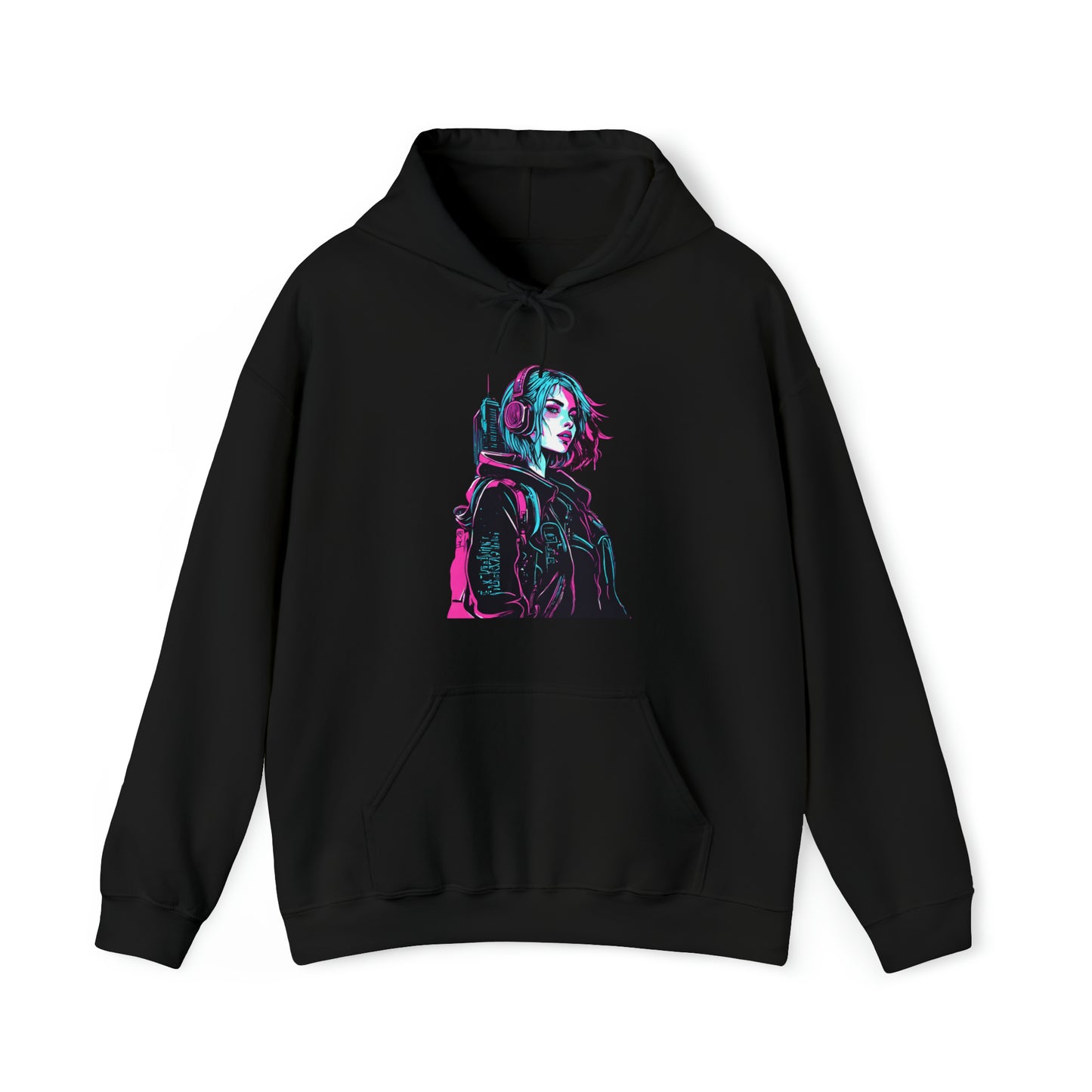 Neon Futuristic Lights Cyberpunk Unisex Heavy Blend™ Hooded Sweatshirt