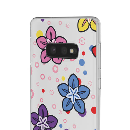 Retro Colorful Flowers Flexi Cases for IPhone and Samsung