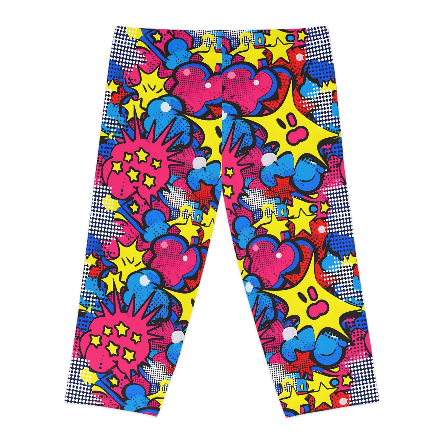 🌟 Abstract Pop Art Capri Leggings: A Fusion of Style and Comfort! Women's Capri Leggings (AOP)