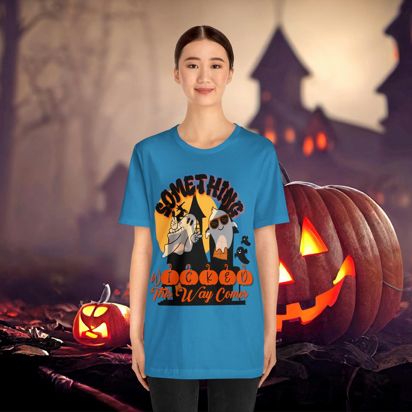 Something Wicked this Way Comes Halloween Unisex Jersey Short Sleeve Tee Gifts for Her Gifts for Him