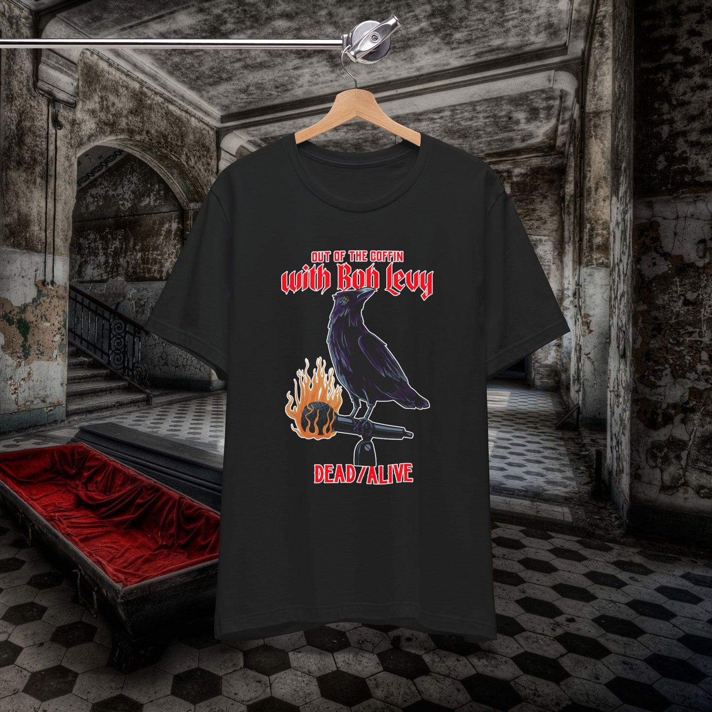 Out of the Coffin with Bob Levy Dead/Alive No Stress Tee #levyverse In Multiple Sizes