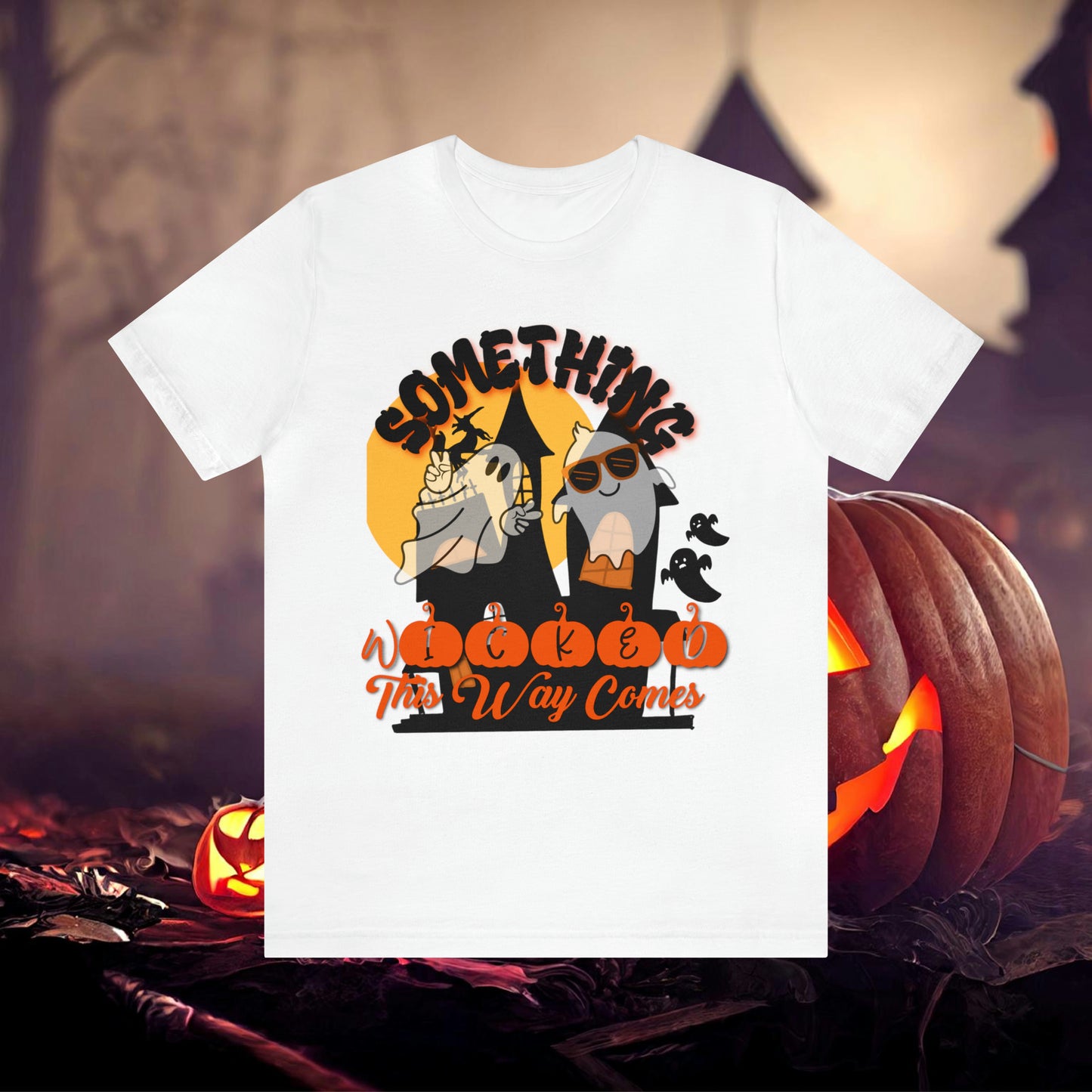 Something Wicked this Way Comes Halloween Unisex Jersey Short Sleeve Tee Gifts for Her Gifts for Him