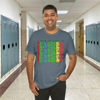 Colorful Teacher Unisex Jersey Short Sleeve Tee