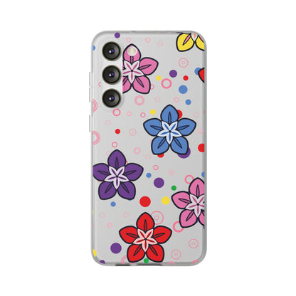 Retro Colorful Flowers Flexi Cases for IPhone and Samsung