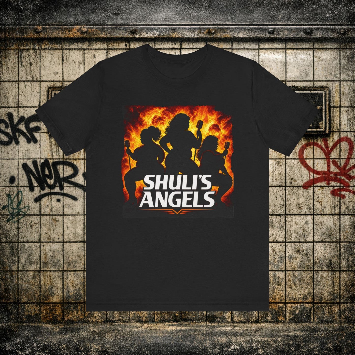 Shuli’s Angels: Operation Laugh & Disorder Graphic Tee — Retro Silhouette Vibe Shirt