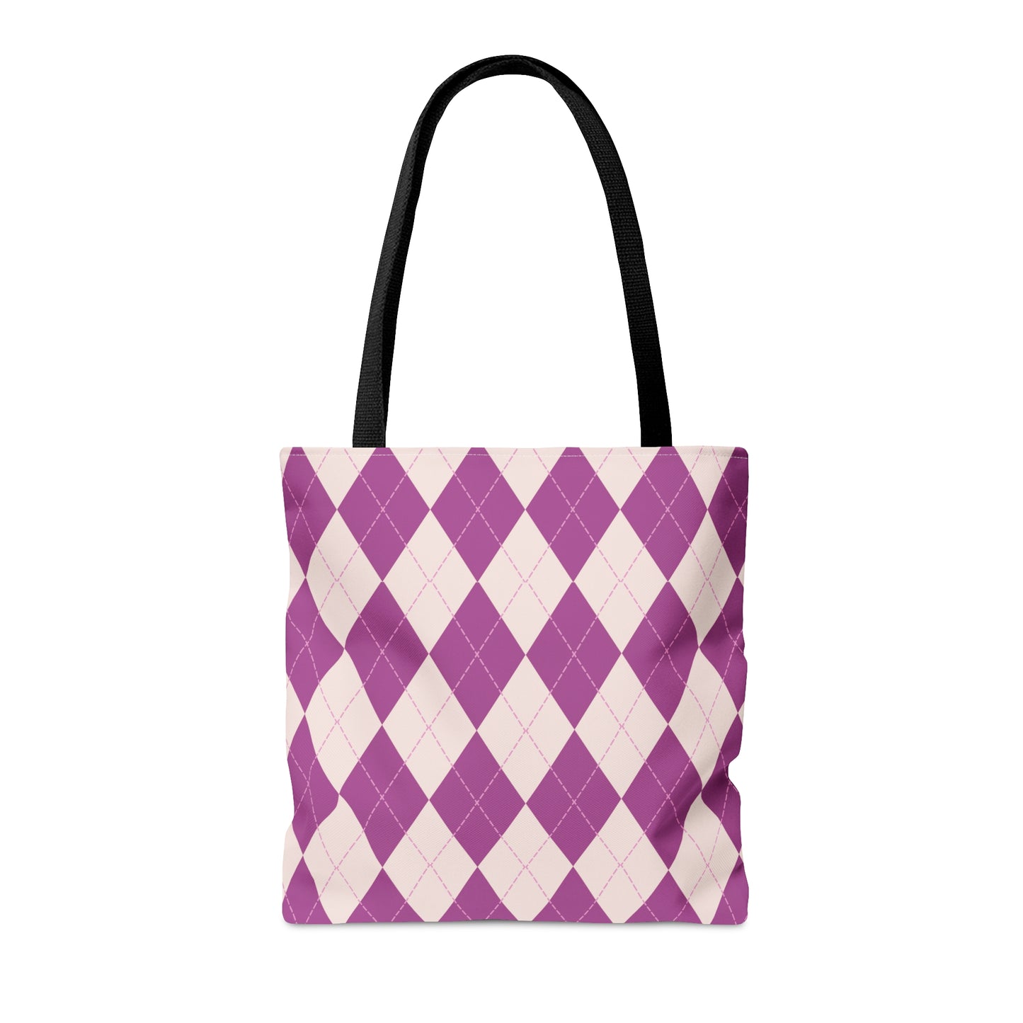 Vintage Purple Rhombus Pickleball Queen AOP Tote Bag - Rule the Court as the Queen of Dink