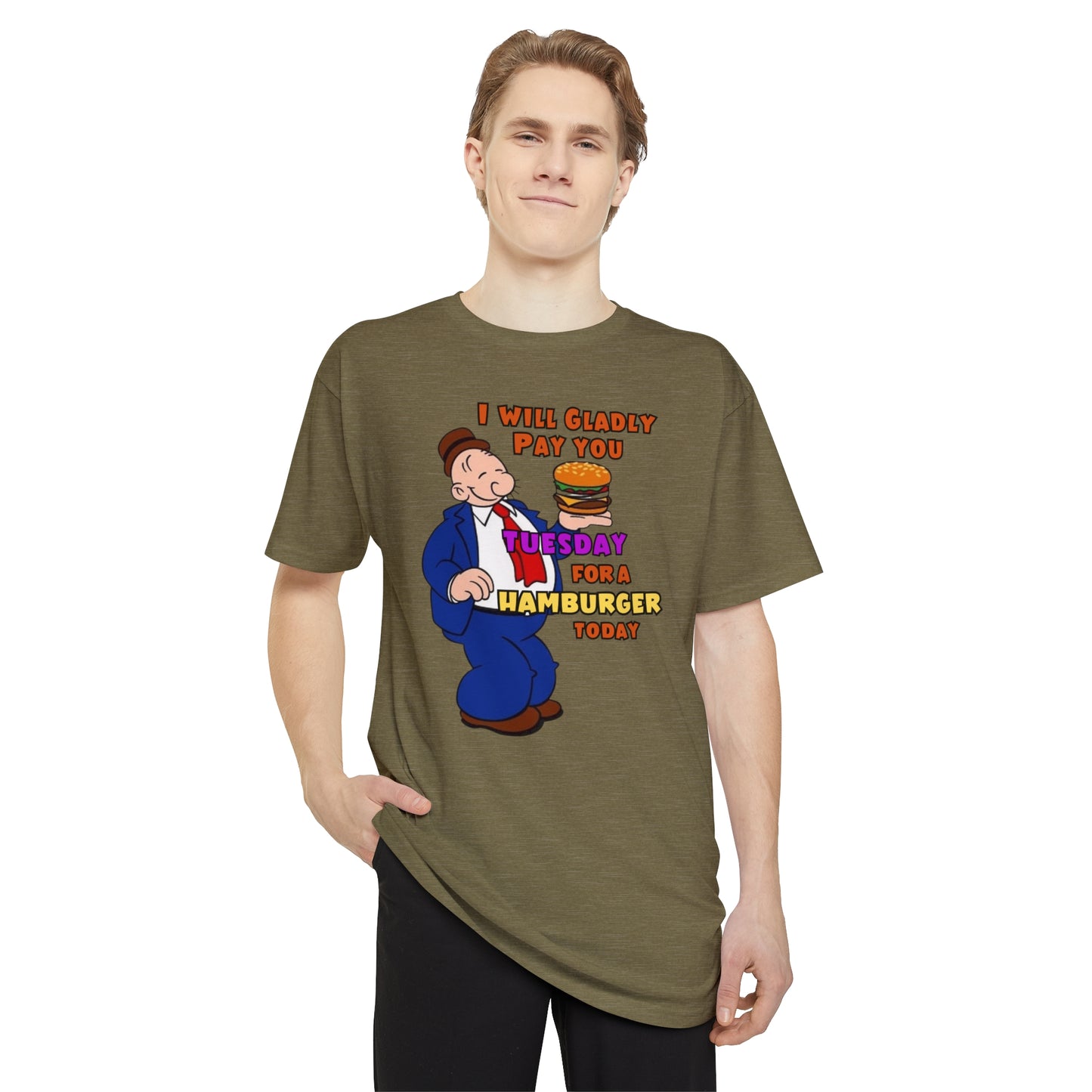 Popeye's Friend Wimpy "Gladly Pay You Tuesday" Unisex Long Body Urban Tee