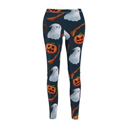 Halloween Trick or Treat Ghosts Witch Hats Jack o Lanterns Women's Cut & Sew Casual Leggings (AOP) Gifts for Her