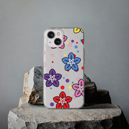 Retro Colorful Flowers Flexi Cases for IPhone and Samsung