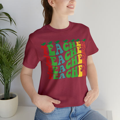 Colorful Teacher Unisex Jersey Short Sleeve Tee