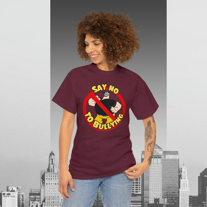 Popeye-Inspired 'Say No to Bullying' T-Shirt - Unisex Gildan 5000 Heavy Tee with Bluto Design
