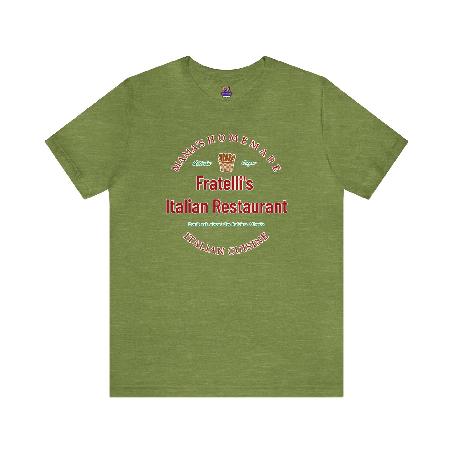 Fratelli's Italian Restaurant Unisex Jersey Short Sleeve Tee Fratelli's Goonies Pirate's Pasta-Lover Apparel Goonies Nostalgia Wear