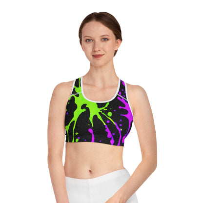 Splatter Pop Sports Bra
