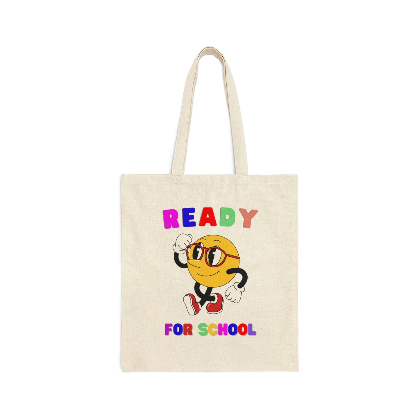 Ready For School Cotton Canvas Tote Bag