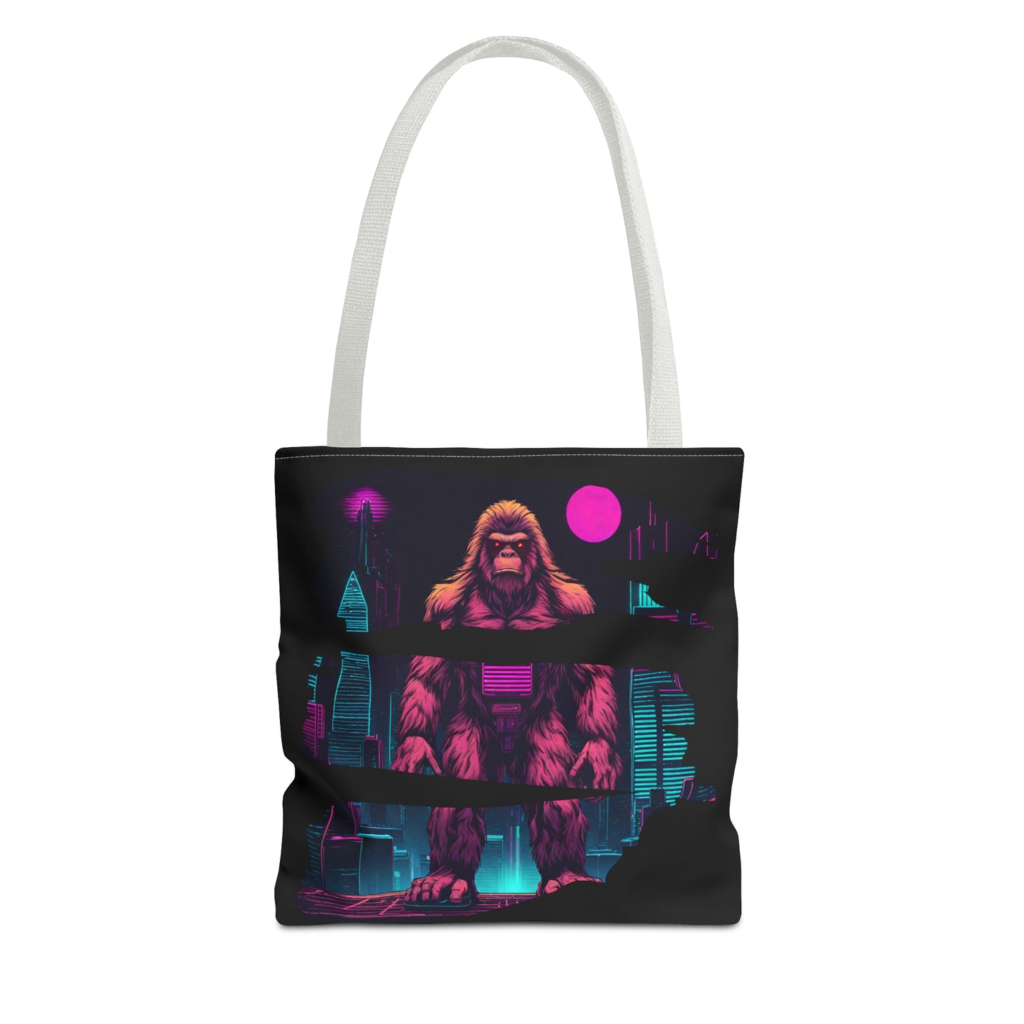 Bigfoot in a Cyber City AOP Tote Bag