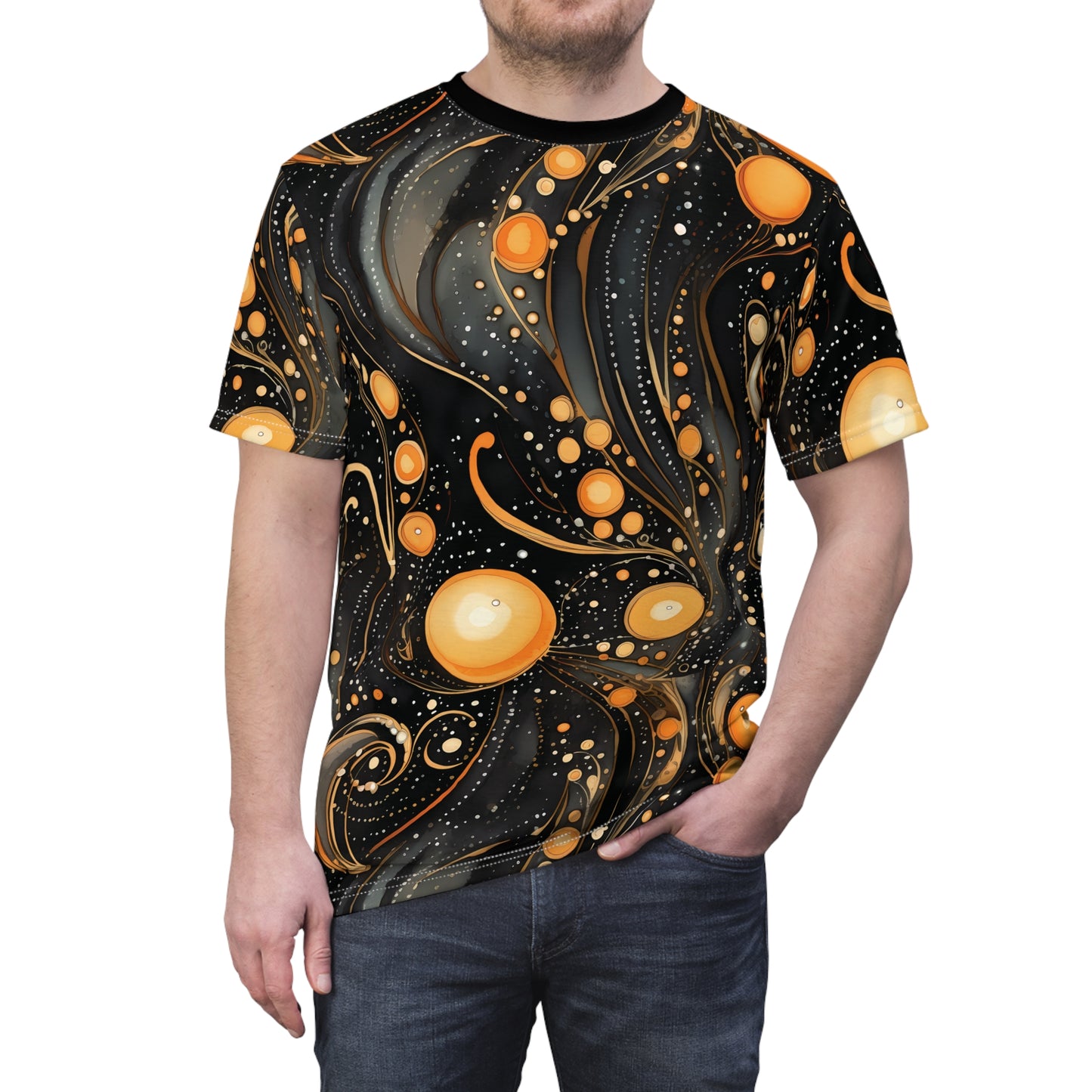 Halloween Swirls Unisex Cut & Sew Tee (AOP)