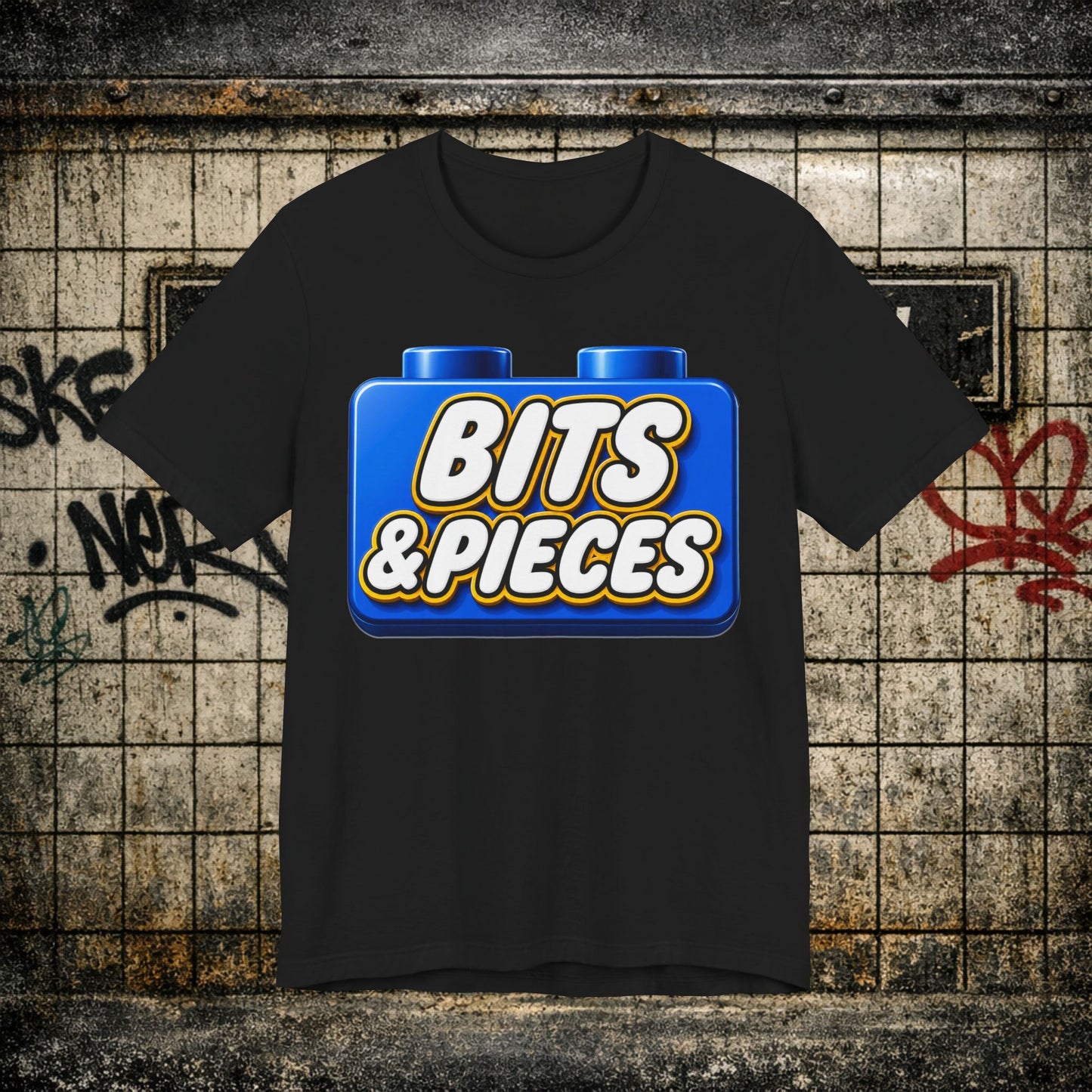 Bits & Pieces Graphic Tee One Size Fits All… Jokes?”