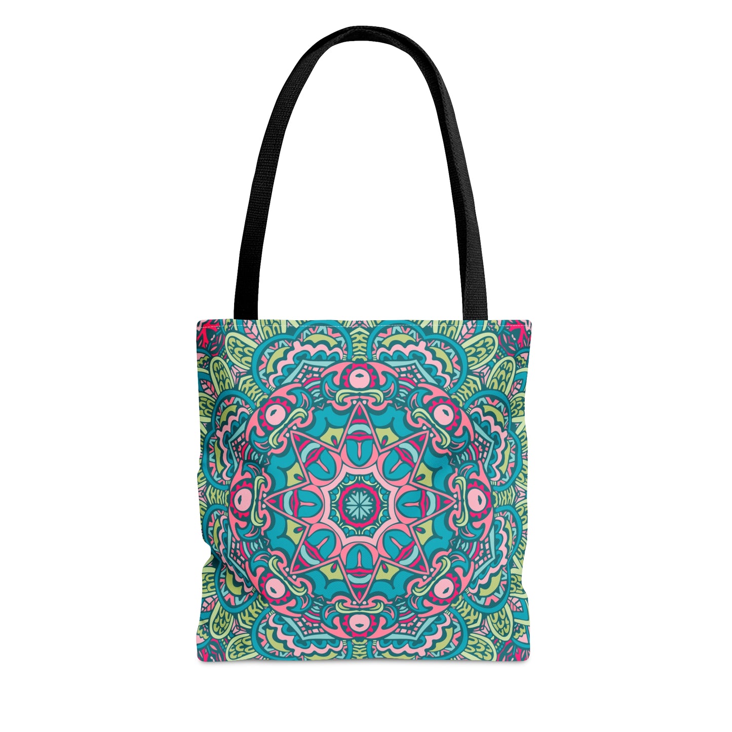 Green and Blue Boho Vibes Tote Bag - AOP Design for Stylish Carrying