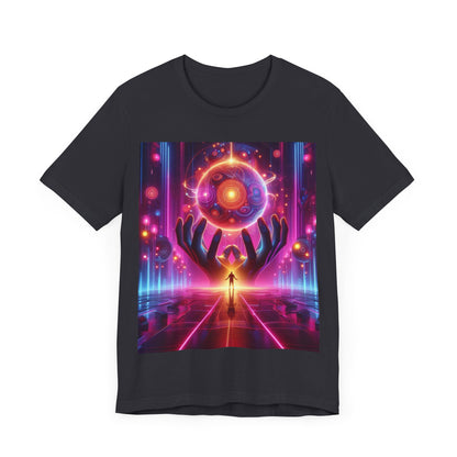 Neon Pathways Unisex Tee: Embrace the Future Unisex Jersey Short Sleeve Tee