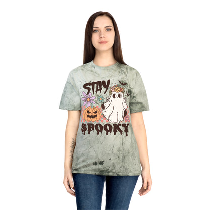Stay Spooky Retro Groovy Halloween Unisex Color Blast T-Shirt Gifts for Him Gifts for Her