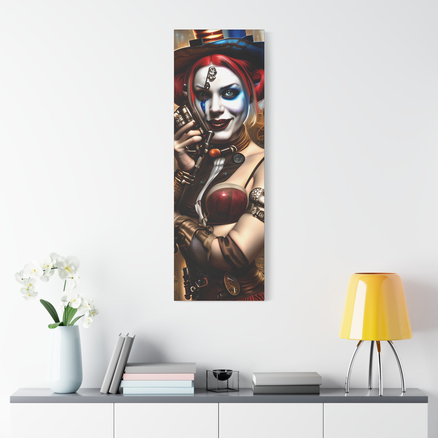 Hyper Realistic Steampunk Harley Quinn Matte Canvas, Stretched, 1.25"