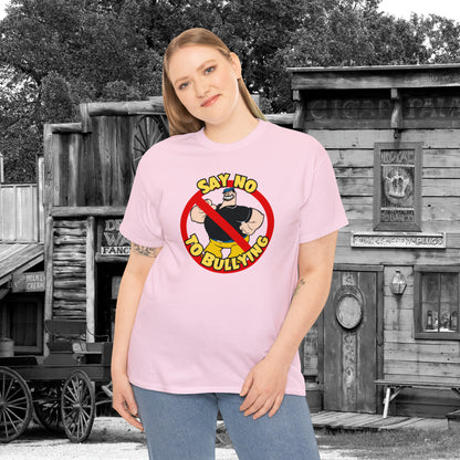 Popeye-Inspired 'Say No to Bullying' T-Shirt - Unisex Gildan 5000 Heavy Tee with Bluto Design