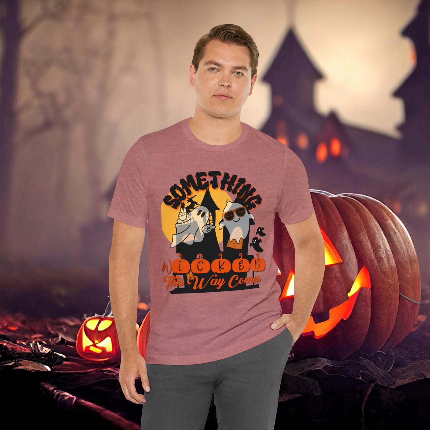 Something Wicked this Way Comes Halloween Unisex Jersey Short Sleeve Tee Gifts for Her Gifts for Him