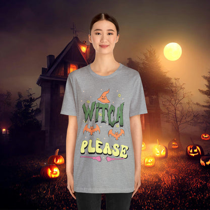 Witch Please Retro Groovy Halloween Unisex Jersey Short Sleeve Tee Gifts for Her Gifts for him