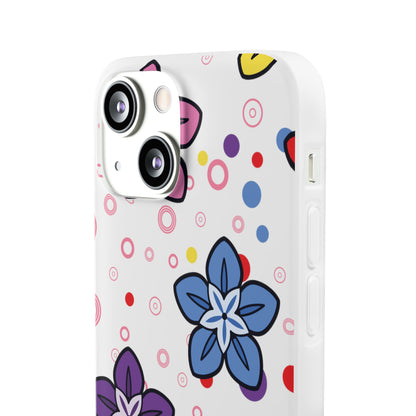 Retro Colorful Flowers Flexi Cases for IPhone and Samsung