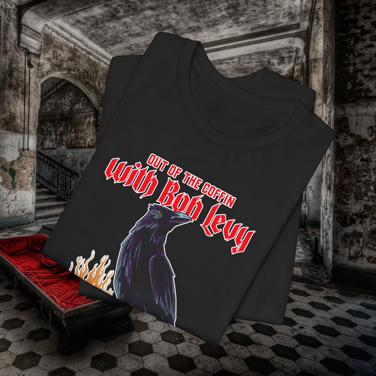 Out of the Coffin with Bob Levy Dead/Alive No Stress Tee #levyverse In Multiple Sizes