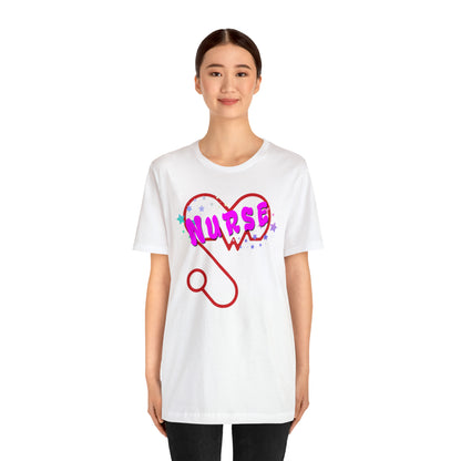 Nurse Love Unisex Jersey Tee Bella+Canvas 3001 Healthcare Gift Medical Students, Soft Fabric, Various Sizes Available