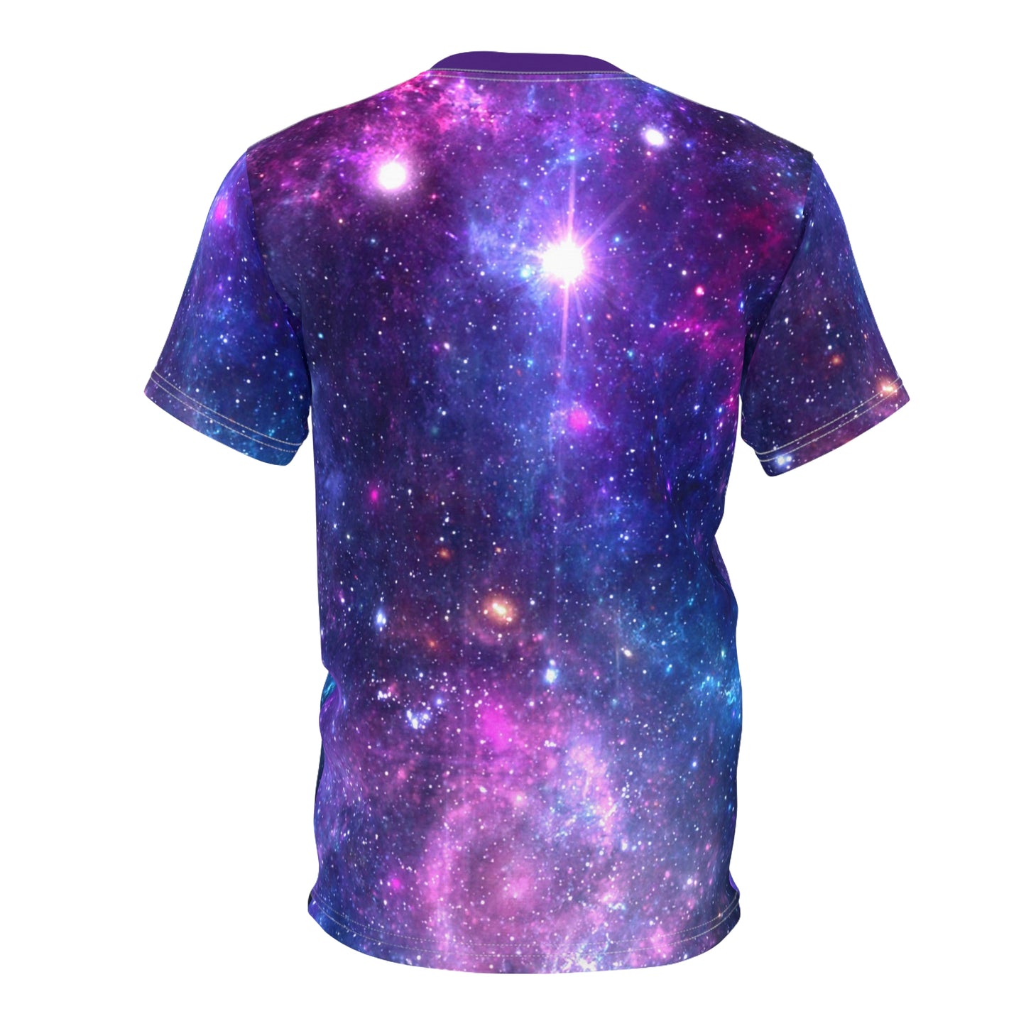 Purple Beyond the Stars Outer Space Out of this World Unisex Cut & Sew Tee (AOP)