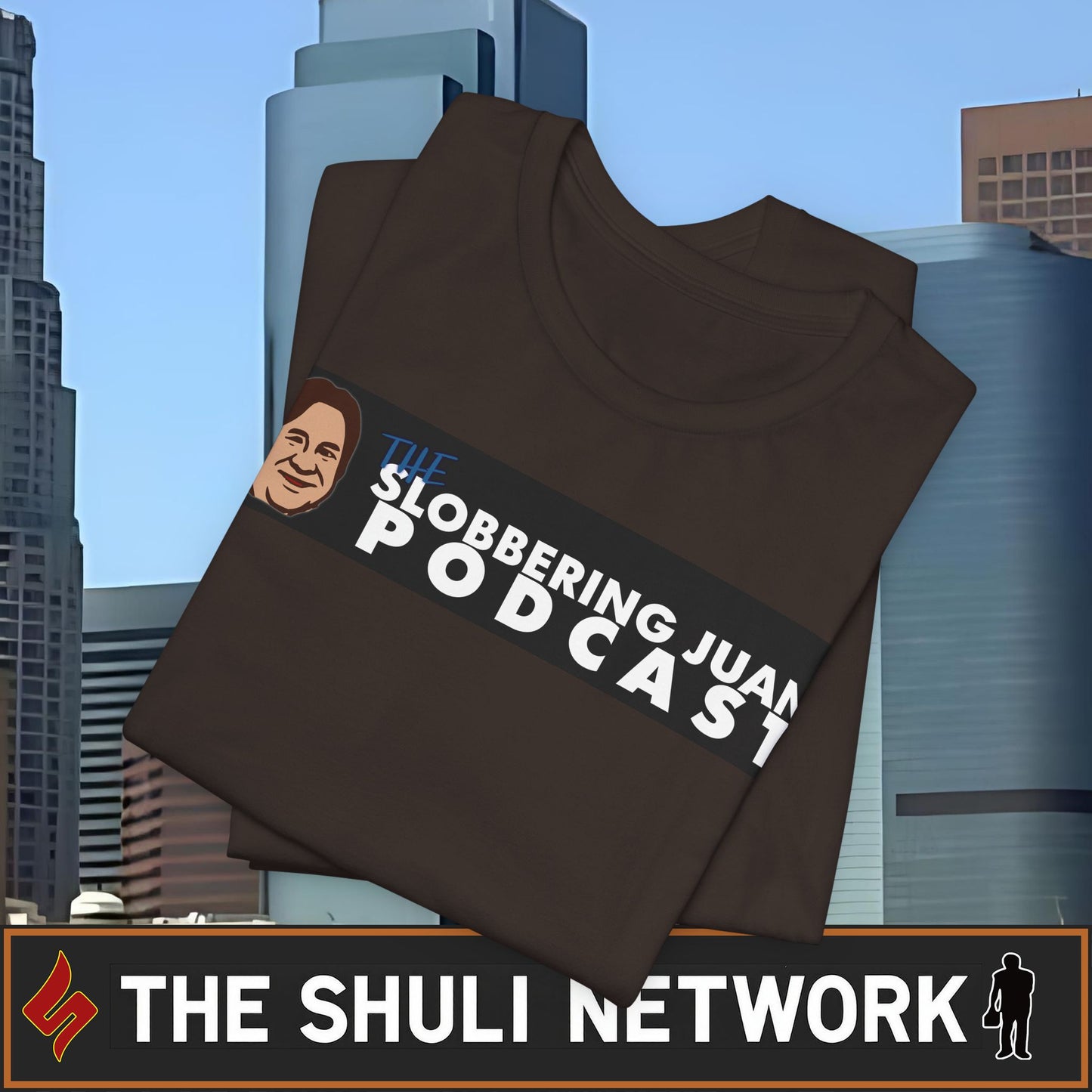 Slobbering Juan Podcast T-Shirt — Retro Logo Tee for Fans