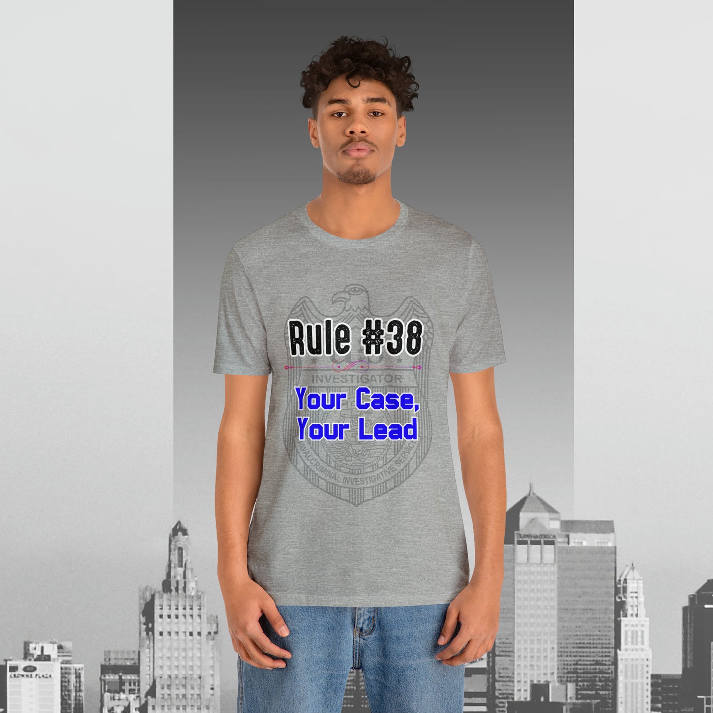 Rules of Gibbs #38 Your Case, Your Lead Unisex Jersey Short Sleeve Tee