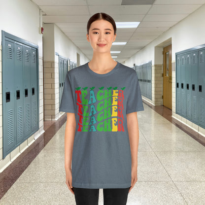 Colorful Teacher Unisex Jersey Short Sleeve Tee