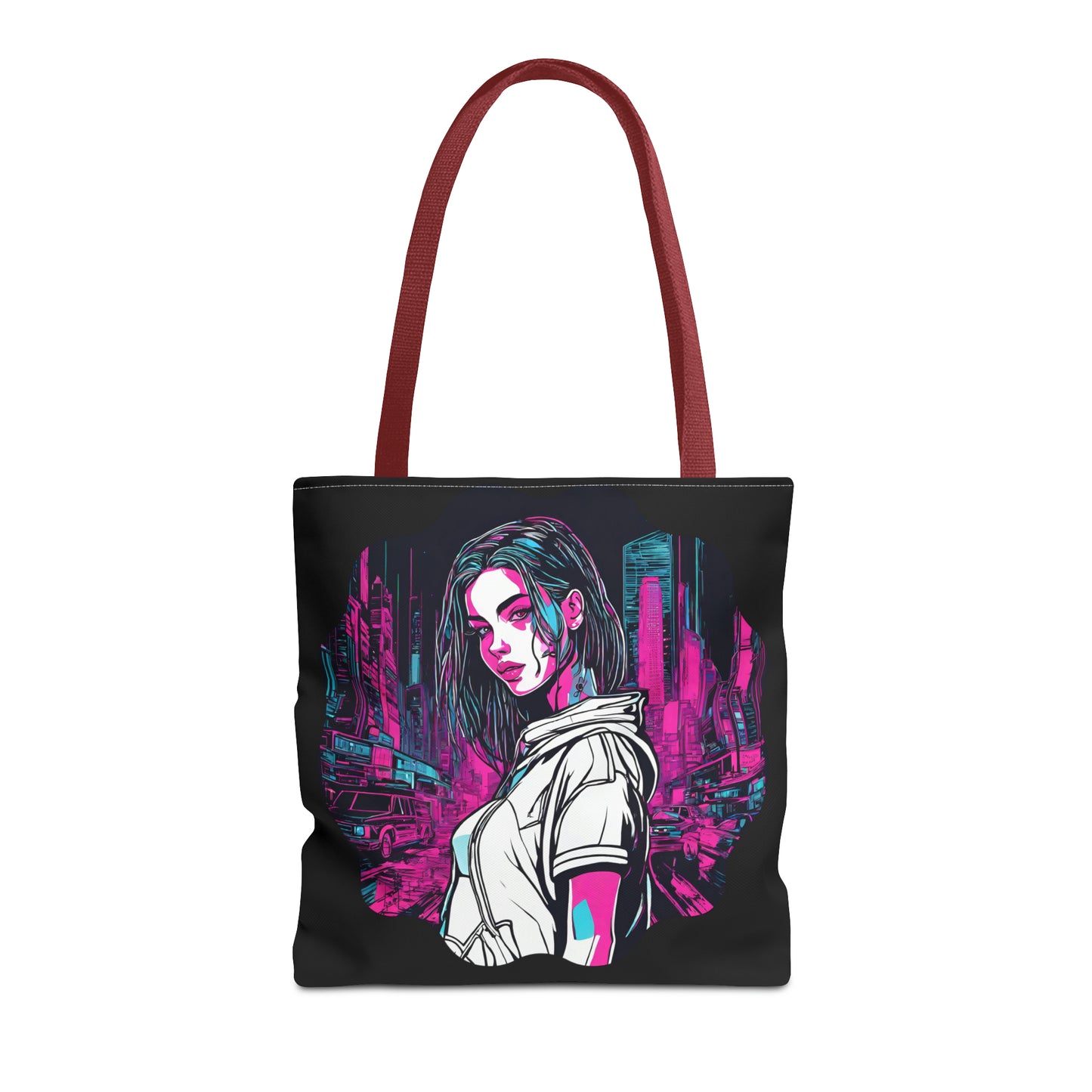 Cyberpunk Chic AOP Tote Bag