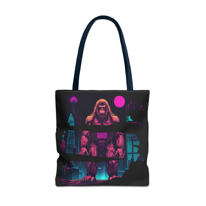 Bigfoot in a Cyber City AOP Tote Bag