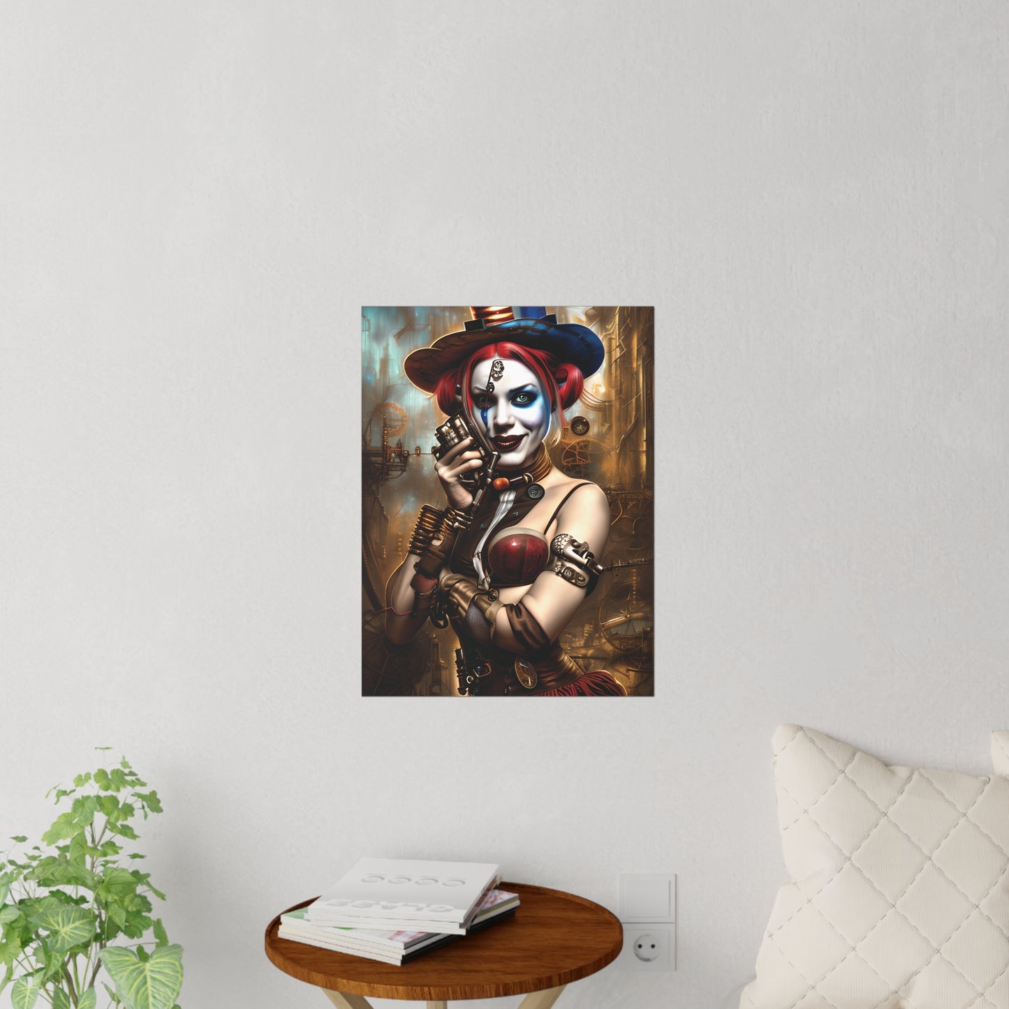 Hyper Realistic Steampunk Harley Quinn Wall Decals