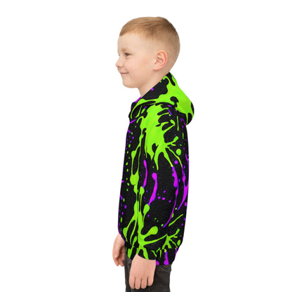 Splatter Squad: Paint Party Hoodie for Kids (AOP)