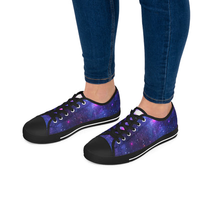 Purple Beyond the Stars Outer Space Out of this World Women's Low Top Sneakers