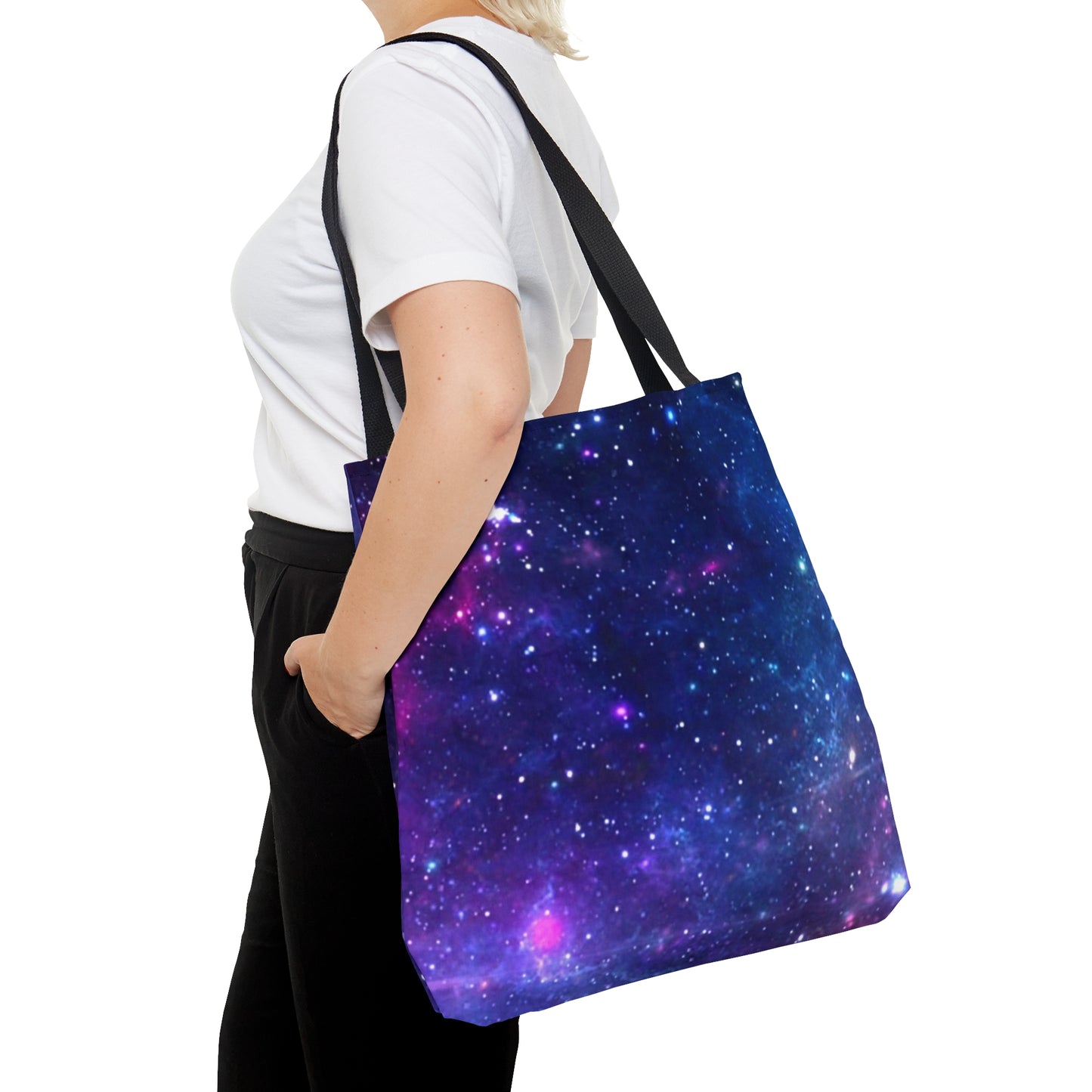 Purple Beyond the Stars Outer Space Out of this World Tote Bag (AOP)